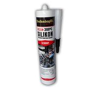 Technicqll - Adesivo sigillante siliconico resistente alle temperature (fino a 300° C), 300 ml, colore: nero