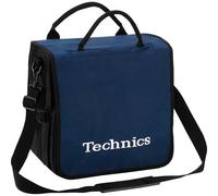 TECHNICS BACKBAG (blu + bianco) borsa imbottita trasporto circa 45 vinili NUOVA
