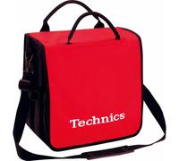 TECHNICS BACKBAG rosso+bianco borsa dj bag per circa 45 vinili dischi da12"NUOVA