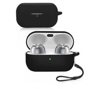 Technics EAH-AZ100 & EAH-AZ100E-S & EAH-AZ100E-K - Custodia morbida in silicone con cordino, impermeabile, antiurto e antigraffio, colore: nero