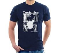 Technics - Maglietta da uomo con scritta "Teach Them Well Teach" blu navy L