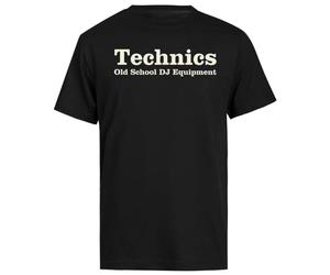 Technics Old School T-Shirt A Maniche Corte da Uomo Nera da Uomo