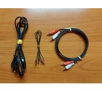 Technics SL-BD20D CONNECTORS CABLE RCA CINCH PHONO + GROUND + POWER CORD