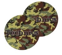 TECHNICS SLIPMATS coppia di panni sottodisco per giradischi (ARMY CAMOUFLAGE)