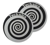 TECHNICS SLIPMATS SPIRAL SILVER coppia di panni sottodisco per giradischi DJing