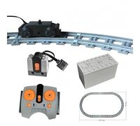 Technik Power Functions Motore con binari di treno, kit motore con telecomando per treno, compatibile con Lego 88002