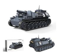 Technik Stormpanzer II Bison - Kit di costruzione, 568 pezzi, carro armato militare tedesco, giocattolo da costruzione, mattoncini da costruzione dell'esercito WW2, kit per modellini di carro, regalo