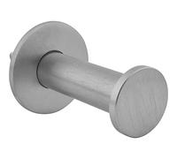 Technik Team ACCURIDE MH.313050.20 - Gancio per cappotto Kuka con piastra Ø 35 mm, in acciaio inox spazzolato, colore: Argento