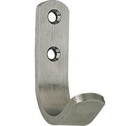 Technik Team MH.306020.20 Late 2 - Gancio appendiabiti doppio per montaggio a parete, in ottone cromato lucido, colore: Argento