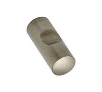 Technik Team MK.15310.20 - Pomello per mobili Subra rotondo, con impugnatura appiattita, ø 10 mm, profondità 24 mm, in acciaio inox spazzolato, colore: argento
