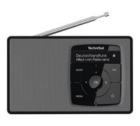 TechniSat DIGITRADIO 2 - Radio portatile DAB+/FM con batteria (con streaming audio Bluetooth, sveglia, display OLED, presa per cuffie, altoparlante 1 W RMS), nero/argento