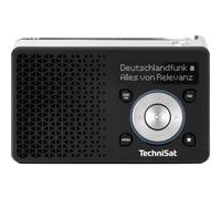TechniSat DIGITRADIO 1A - Radio portatile DAB+ con allarme automatico di sicurezza (ASA, DAB, FM, jack per cuffie, memoria preferita, display OLED, piccolo, 1 Watt RMS) nero/argento
