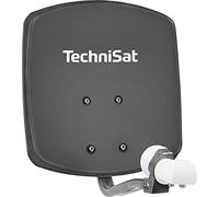 TechniSat DIGIDISH 45 - Antenna parabolica per 2 utenti (sistema satellitare piccolo da 45 cm - incl. staffa a parete, raccordo per montaggio su palo (30-63 mm) e doppio LNB universale) grigio