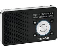 TechniSat DIGITRADIO 1A - Radio portatile DAB+ con allarme automatico di sicurezza (ASA, DAB, FM, jack per cuffie, memoria preferita, display OLED, piccolo, 1 Watt RMS) nero/argento