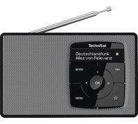 TechniSat DIGITRADIO 2 - Radio portatile DAB+/FM con batteria (con streaming audio Bluetooth, sveglia, display OLED, presa per cuffie, altoparlante 1 W RMS), nero/argento