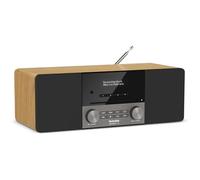 TechniSat DIGITRADIO 3 ASA - Impianto compatto DAB+ con allarme di | FM, lettore CD con resume, Bluetooth, USB, AUX-In, jack per cuffie, display OLED, radiosveglia, 20 W RMS, stereo, rovere