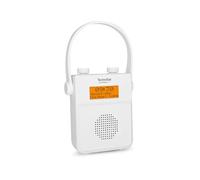 TechniSat DIGITRADIO 30 - Radio da doccia impermeabile DAB+ (FM, radio digitale DAB, batteria integrata, Bluetooth, impermeabile secondo IPX5, sveglia, memoria preferita, porta cuffie), bianco