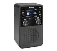 TechniSat DIGITRADIO 317 - Radio FM DAB+ verticale con streaming audio Bluetooth, radiosveglia, timer di spegnimento, display a colori da 2,4 pollici, 3 Watt, nero