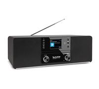 TechniSat DIGITRADIO 370 CD BT - Radio digitale stereo (DAB+, FM, lettore CD, Bluetooth, display a colori, USB, AUX, jack per cuffie, sistema compatto, sveglia, 10 watt, telecomando) nero