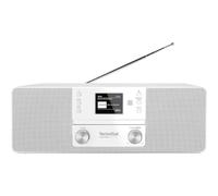 TechniSat DIGITRADIO 370 CD IR - Radio Internet stereo (DAB+, FM, lettore CD, WLAN, Bluetooth, display a colori, USB, AUX, presa per cuffie, sveglia, 10 Watt, telecomando) bianco