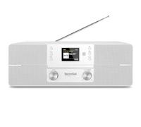 TechniSat DIGITRADIO 371 CD BT - Radio digitale Stereo (DAB+, VHF, Lettore CD, Bluetooth, Display a colori, USB, AUX, Ingresso per cuffie, Impianto compatto, Sveglia, Telecomando), Bianco