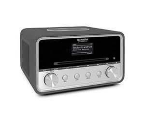 TechniSat DIGITRADIO 586 - Radio ibrido DAB+ (radio internet, FM, Bluetooth, Spotify, ricarica wireless, controllo tramite app, OLED, USB, CD, MP3, AUX, 20 W, sistema compatto, telecomando) antracite