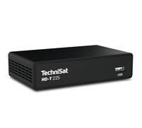 TechniSat HD-T 225 - Ricevitore compatto DVB T2 HD (HDTV, HEVC H265, lettore multimediale USB, HDMI e SCART, 12 V, compatibile con EPG, indicatore di stato LED, telecomando) nero