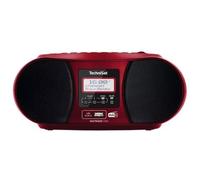 TECHNISAT - Radio DigitaleDigitRadio 1990 con lettore CD DAB+, FM AUX, Bluetooth, CD, DAB+, FM, USB Funzione Carica batteria / Sveglia Colore Rosso