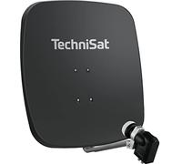 TechniSat SATMAN 65 PLUS - Parabola satellitare con LNB (sistema satellitare da 65 cm con attacco a palo e LNB universale quattro da 40 mm, necessario il multiswitch) grigio