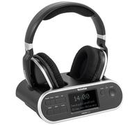 TechniSat STEREOMAN 2 DAB+ - cuffie wireless a 2,4 GHz | con docking station, ricezione radio DAB+/FM, per TV e impianti stereo, nero