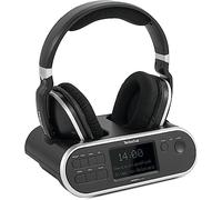 TechniSat STEREOMAN 2 DAB+ - Cuffie wireless da 2,4 GHz (con docking station, ricezione radio DAB+/FM, per TV e impianti musicali), nero