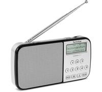 TechniSat TECHNIRADIO RDR XL - Radio portatile DAB+/FM (display LCD, memoria preferita, tasti di scelta diretta, jack per cuffie, streaming audio Bluetooth, batteria sostituibile, 3 Watt), argento