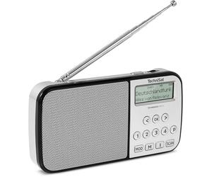 TechniSat TECHNIRADIO RDR XL - Radio portatile DAB+/FM (display LCD, memoria preferita, tasti di scelta diretta, jack per cuffie, streaming audio Bluetooth, batteria sostituibile, 3 Watt), argento