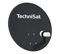 TechniSat TECHNITENNE 60 - Parabola satellitare per 2 utenti, Antracite | Impianto satellitare digitale da 60 cm, set completo con antenna, supporto per palo e LNB universale a doppia uscita