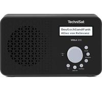 TechniSat VIOLA 200 - Radio portatile DAB+/FM (con display LCD, antenna telescopica, memoria preferiti, presa per cuffie, alimentazione a rete e a batteria, altoparlante mono, RDS, PLL) nero