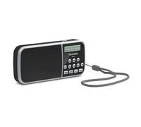 TechniSat VIOLA 3 - Radio DAB portatile (DAB+, FM, display LCD, presa per cuffie, USB, Aux-In, torcia LED, piccola, portatile, 1 Watt RMS altoparlante) nero