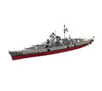 TechnixLabz 6956 pezzi, modello di nave da battaglia tedesca della seconda guerra, grande set di mattoncini da costruzione, scafo dettagliato e costruzione, modello marino, 16+