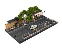 TechnixLabz Scena Strada In Scala 1:64 Con La Guling Gallery E Il Café Yihe N. 12 A Nanjing - Diorama Con Attrazioni E Una Miniatura del Quartiere Storico