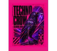 Techno Crow Coloring Book: Detailed Cyberpunk Birds, EDM DJ Vibes, and Surreal Retro Futuristic Art for Adult Relaxation and Stress Relief