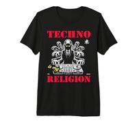 Techno è la mia Religione: Design DJ Multitasking! Maglietta Premium