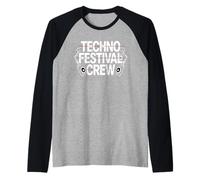 Techno Festival Troupe EDM Rave Party Techno Festival Maglia con Maniche Raglan