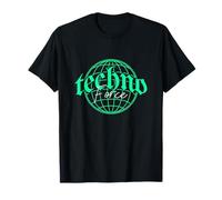 Techno Force Globe Underground Gothic Rave Grafica EDM Maglietta