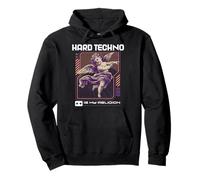 Techno House Party Outfit per EDM Festival Goa Electro Rave Felpa con Cappuccio