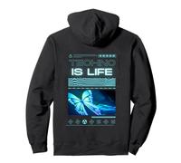 Techno is life Rave EDM - Farfalla Hardtechno Trance Acid Felpa con Cappuccio