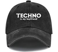 Techno is My Boyfriend Hat, Techno is My Boyfriend Cap, Nero , 53
