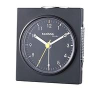 techno line Geneva Q Schwarz Sveglia al Quarzo, Nero, 7.6x4.6x8.5 cm