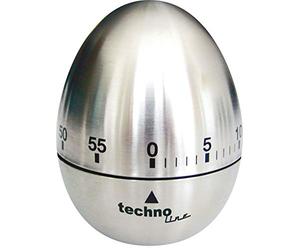 techno line KZW 2 Timer da Cucina con Allarme, Metallo, Argento, 6.1x6.1x7.5 cm