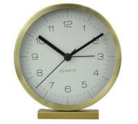 techno line modello A, sveglia retrò, analogica, secondi striscianti (senza ticchettio), oro