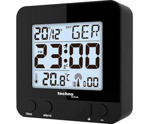 TECHNO LINE Technoline WT 235, radiosveglia con sensore di Tocco, in plastica, 8 x 2,5 x 8 cm, Plastica, Nero, 8 x 2.5 x 8 cm