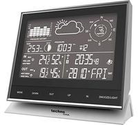 techno line WS 1700 - Stazione meteo compatta, 153 x 53 x 138 mm, colore: Nero/Argento